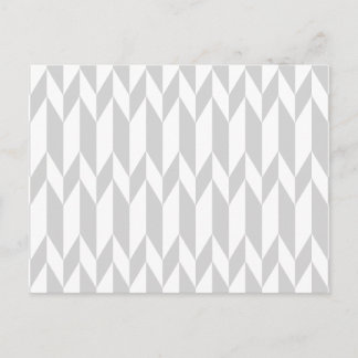 White and Pastel Grey Abstract Graphic Pattern. Postcard