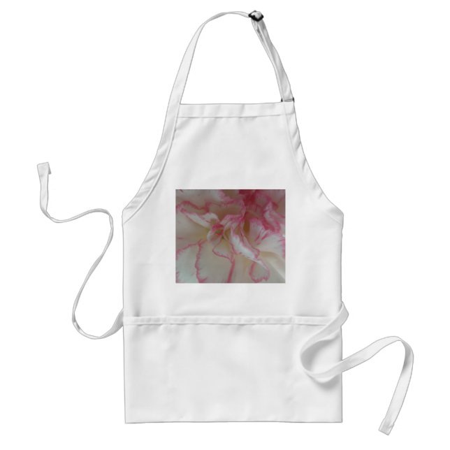 White and Pink Carnation Apron (Front)