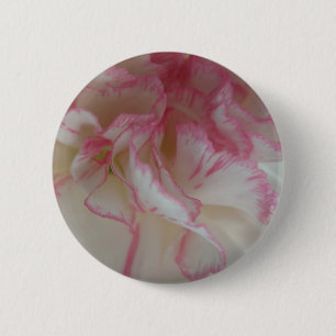 White and Pink Carnation Flower Button