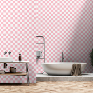 White and pink colour peel and stick wallpaper