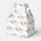 White and pink floral wedding bouquet favour box (Back Side)