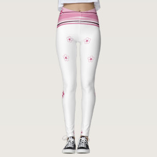 White and Pink Leggings