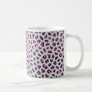 White and Pink Leopard Skin Coffee Mug