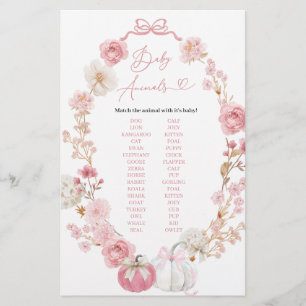 White and Pink Little Pumpkin  Baby Animals Game