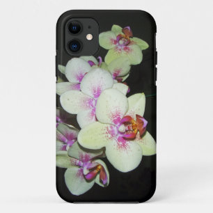 white and pink orchid iPhone 11 case