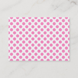White and Pink Polka Dots Business Card
