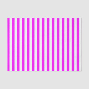 White and Pink Stripes Tissue Paper