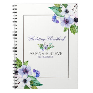 White And Purple Bouquet Notebook
