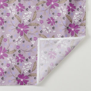 White and purple flowers on a pale lilac backgroun tapestry