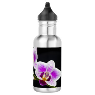 White and purple orchid 532 ml water bottle