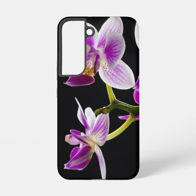 White and purple orchid samsung galaxy s22 case (Back)