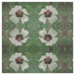 White and Purple Passionflower Floral Patterned Fabric
