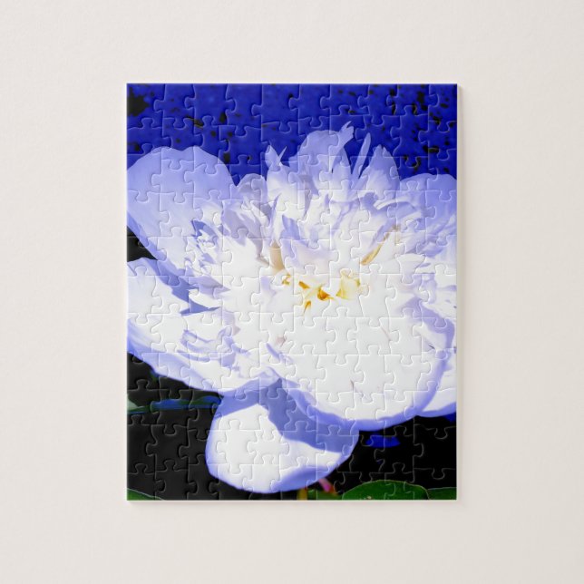 White and purple Peony photo Jigsaw Puzzle (Vertical)