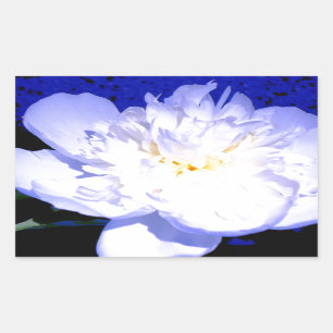 White and purple Peony photo Rectangular Sticker