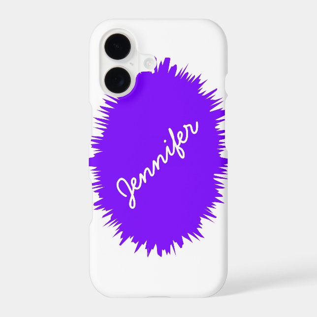 White and Purple, Personalised Name (Back)