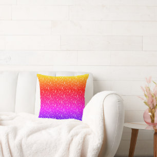 white and rainbow Musical  Cushion
