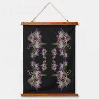 White And Red Lily Flowers Abstract 