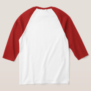 White and Red Solid Colour T-Shirt