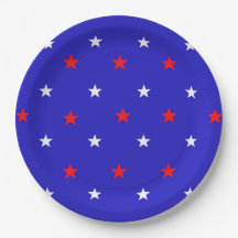 White and Red Stars - Starry Sky Pattern