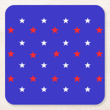 White and Red Stars - Starry Sky Pattern