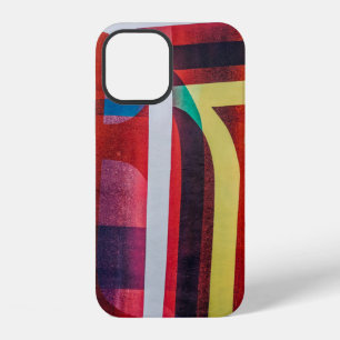 White and red textile iPhone 12 case