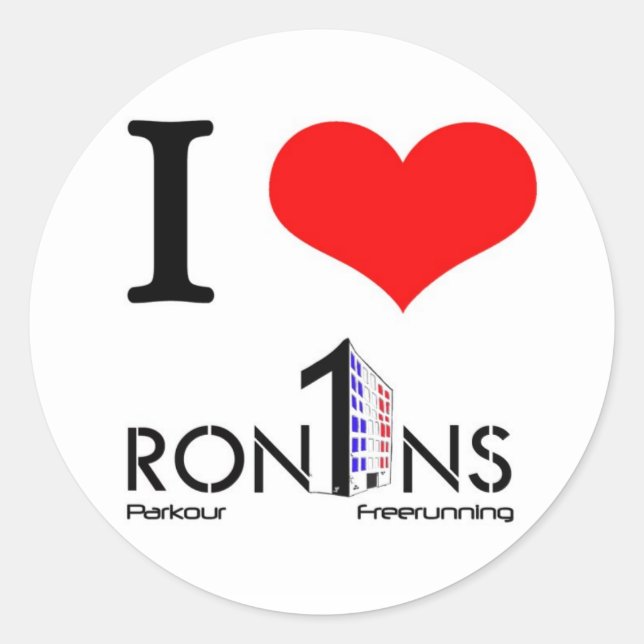 White and round sticker (Front)