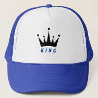White and Royal KING Text Crown Image