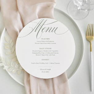 White and Sage   Classic Italian Elegance Wedding Menu