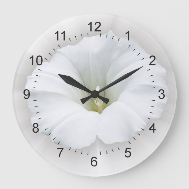 white and shades of grey large clock (Front)