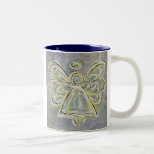 White and Silver Angel Mug or Cup