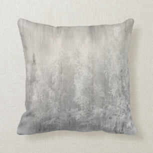 White and Silver Foil Christmas Cushion