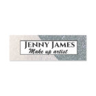 White and silver glitters background, custom