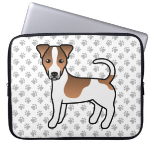 White And Tan Smooth Coat Jack Russell Terrier Dog Laptop Sleeve