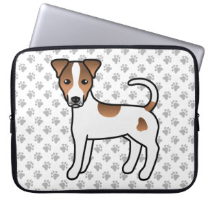 White And Tan Smooth Coat Parson Russell Terrier Laptop Sleeve