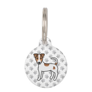 White And Tan Smooth Coat Parson Russell Terrier Pet Tag
