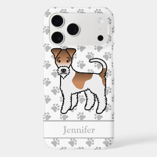White And Tan Wire Fox Terrier Cute Dog & Name