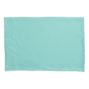 White and Teal Pillowcase