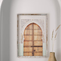 White and Terracotta Moroccan Door