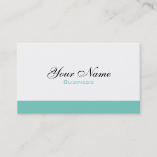 White and Turquoise Minimalist Business Card