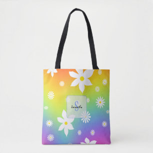 White and Yellow Daisies Tote Bag