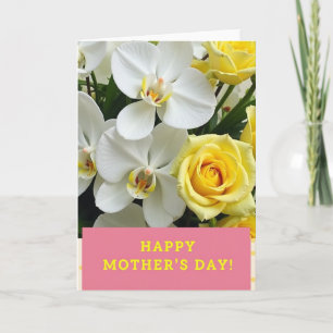 White And Yellow Floral Card