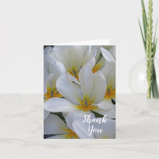 White and Yellow Flowers Thank You Card