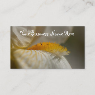 White and Yellow Iris; Promotional Business Card