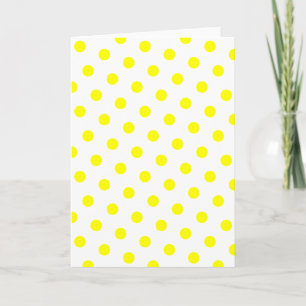 White and Yellow Polka Dots Card