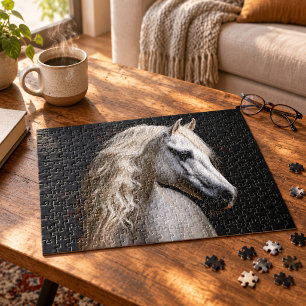 White Andalusian Stallion Jigsaw Puzzle