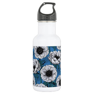 White anemone garden 532 ml water bottle