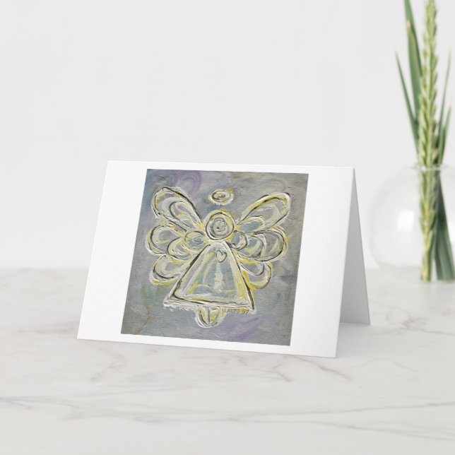 White Angel Greeting Card (Front)