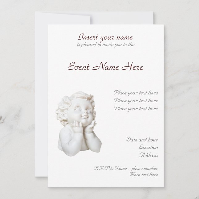 White Angel Invitation (Front)