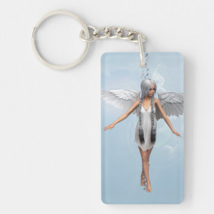 White Angel Key Ring