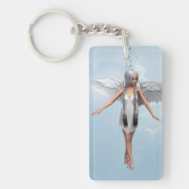 White Angel Key Ring (Front)